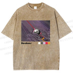 Unisex Bauhaus Psychedelic Sphere Printed Washed Tee