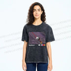 Unisex Bauhaus Psychedelic Sphere Printed Washed Tee
