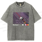 Unisex Bauhaus Psychedelic Sphere Printed Washed Tee