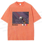 Unisex Bauhaus Psychedelic Sphere Printed Washed Tee