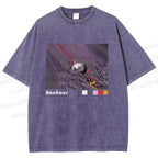 Unisex Bauhaus Psychedelic Sphere Printed Washed Tee