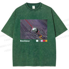 Unisex Bauhaus Psychedelic Sphere Printed Washed Tee