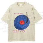 Unisex  Some Specific Song Disc Printed Washed Tee