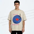 Unisex  Some Specific Song Disc Printed Washed Tee