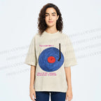 Unisex  Some Specific Song Disc Printed Washed Tee