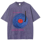 Unisex  Some Specific Song Disc Printed Washed Tee