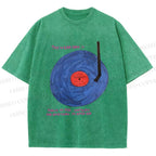 Unisex  Some Specific Song Disc Printed Washed Tee