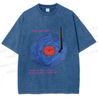 Unisex  Some Specific Song Disc Printed Washed Tee