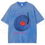 Unisex  Some Specific Song Disc Printed Washed Tee
