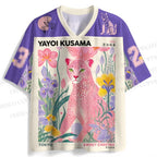 Yayoi Kusama Pink Cheetah Jersey Shirts