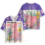 Yayoi Kusama Pink Cheetah Jersey Shirts