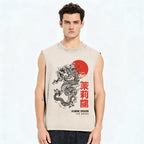Jasmine Dragon Vintage Distressed Washed Tank Top