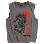 Jasmine Dragon Vintage Distressed Washed Tank Top