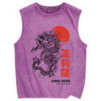 Jasmine Dragon Vintage Distressed Washed Tank Top