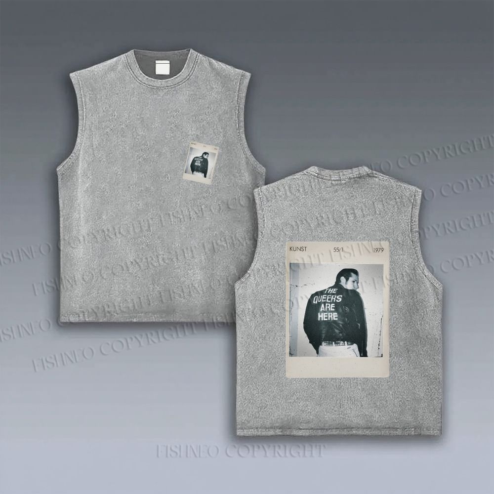 Pride Polaroid The Queers Are Here Vintage Tank Top