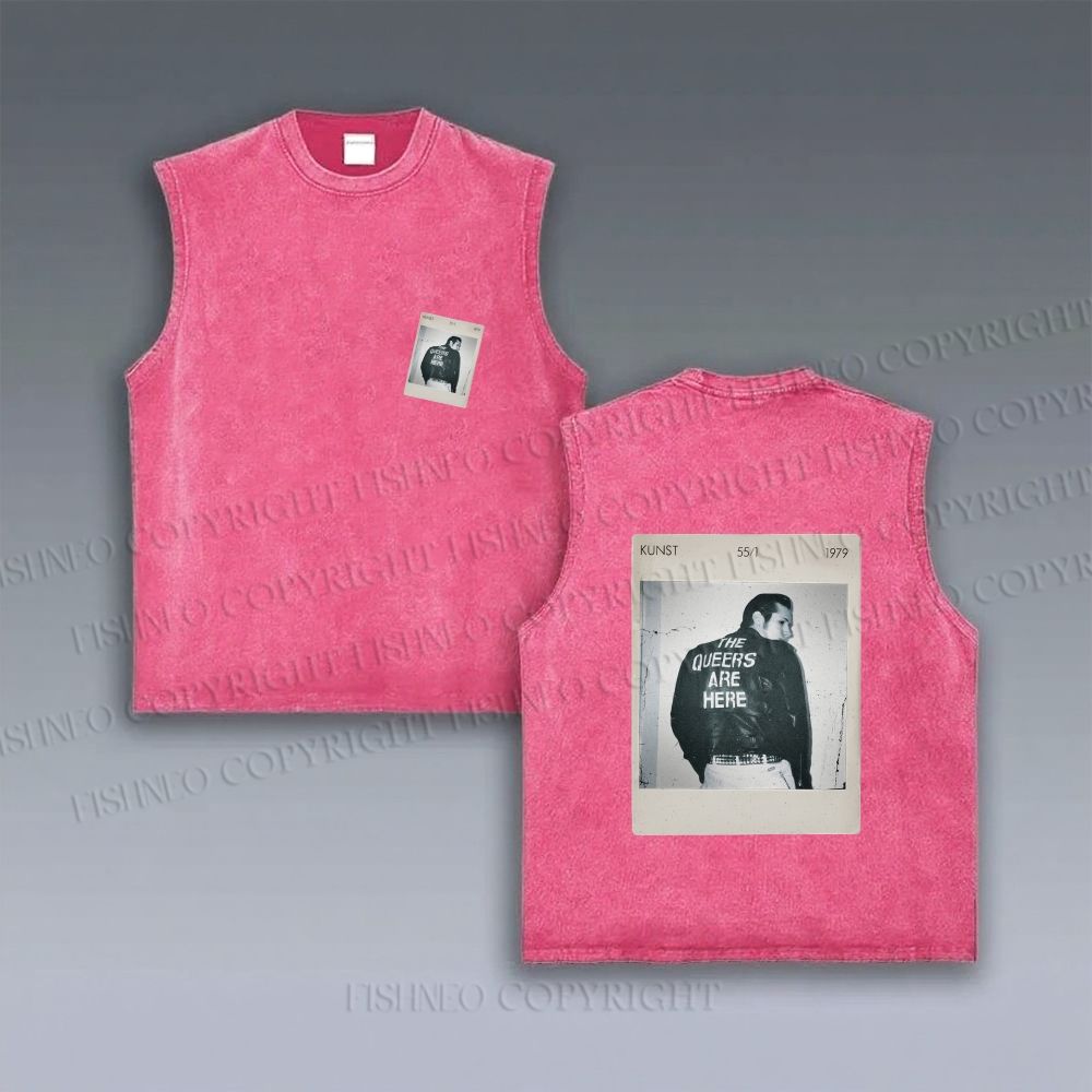 Pride Polaroid The Queers Are Here Vintage Tank Top