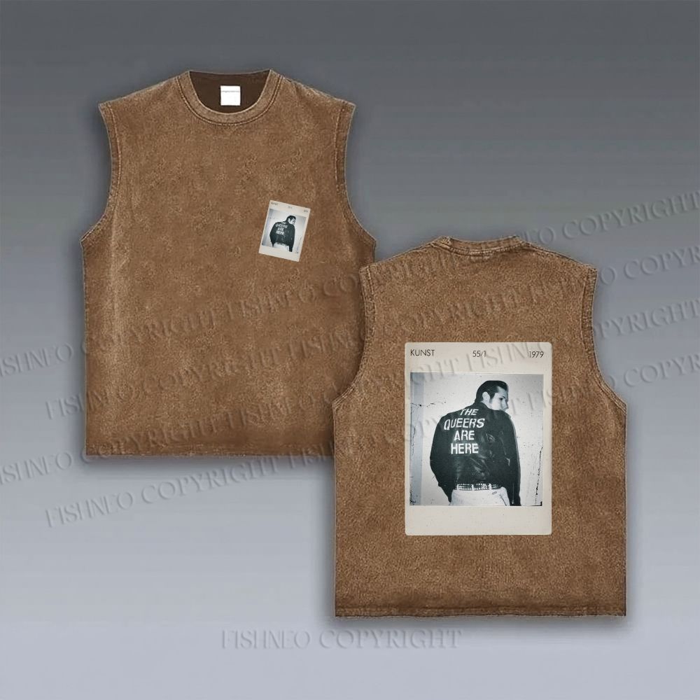Pride Polaroid The Queers Are Here Vintage Tank Top