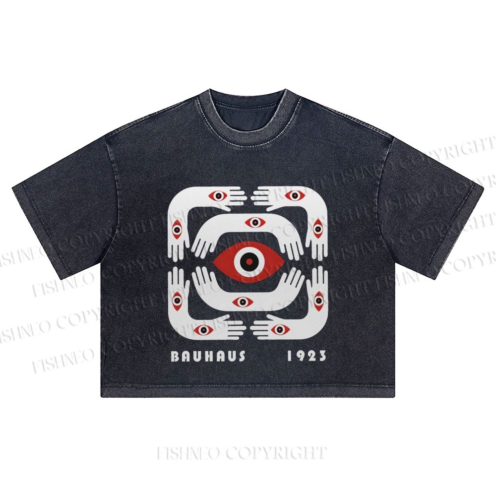 Bauhaus Arms And Eyes Washed Cropped T-Shirt