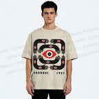 Unisex Bauhaus Arms And Eyes Printed Washed Tee