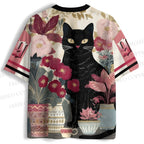 Cats in Flowers Jersey Shirts