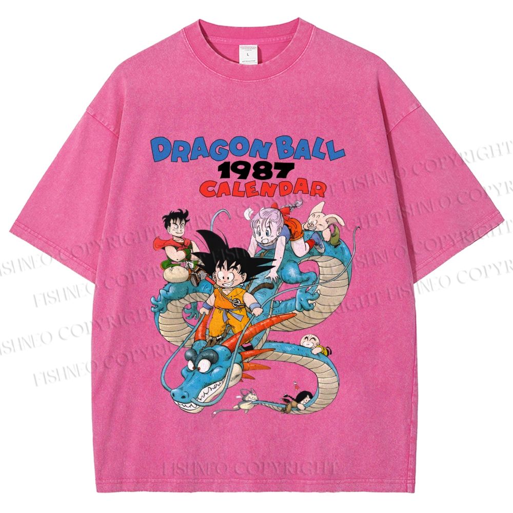 Unisex Dragon Ball Printed Washed Tee