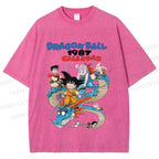 Unisex Dragon Ball Printed Washed Tee