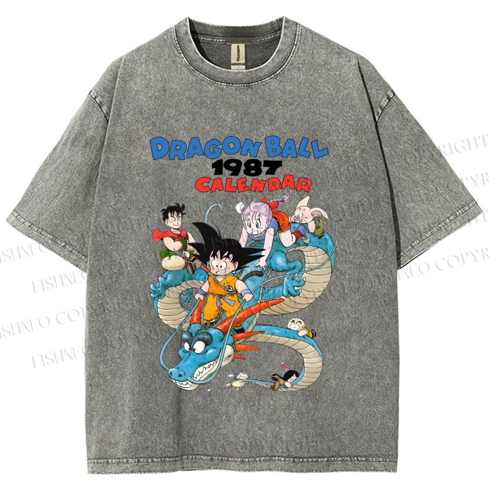 Unisex Dragon Ball Printed Washed Tee