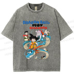 Unisex Dragon Ball Printed Washed Tee