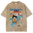 Unisex Dragon Ball Printed Washed Tee