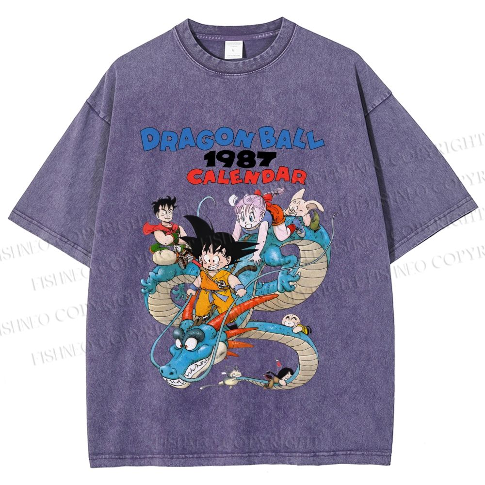 Unisex Dragon Ball Printed Washed Tee