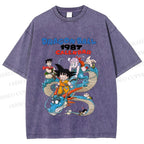 Unisex Dragon Ball Printed Washed Tee