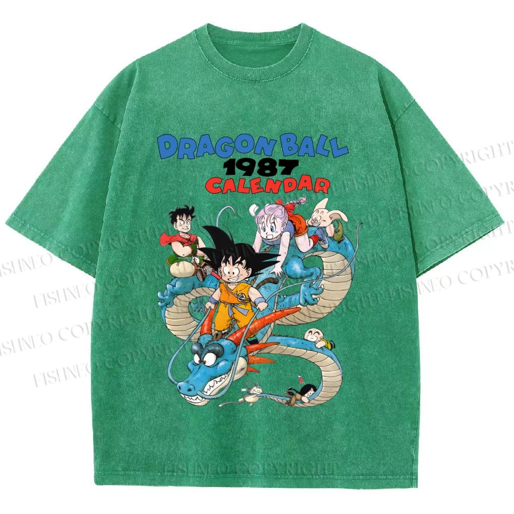 Unisex Dragon Ball Printed Washed Tee