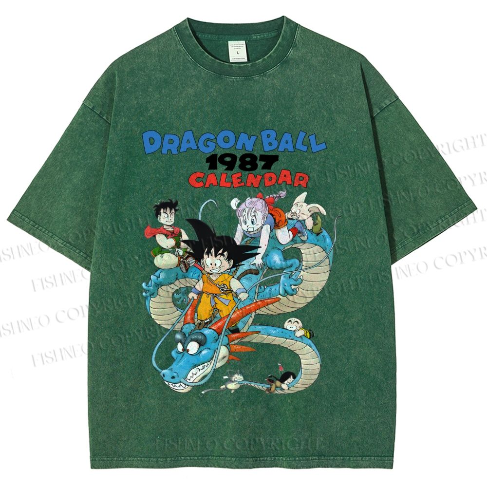 Unisex Dragon Ball Printed Washed Tee