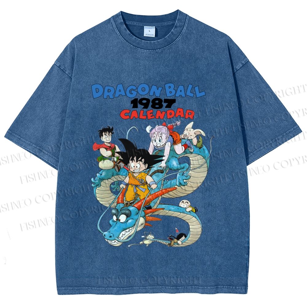 Unisex Dragon Ball Printed Washed Tee