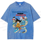 Unisex Dragon Ball Printed Washed Tee