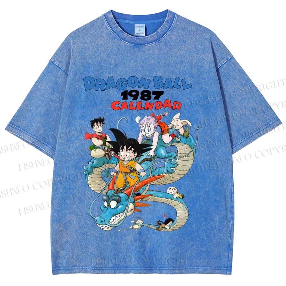 Unisex Dragon Ball Printed Washed Tee