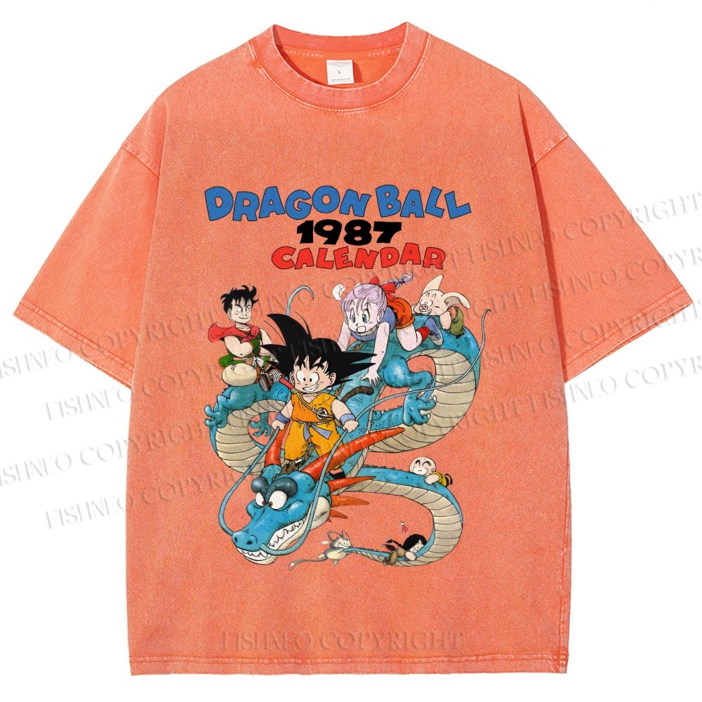 Unisex Dragon Ball Printed Washed Tee