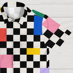 Trendy Geometric Pattern Hawaiian Shirt