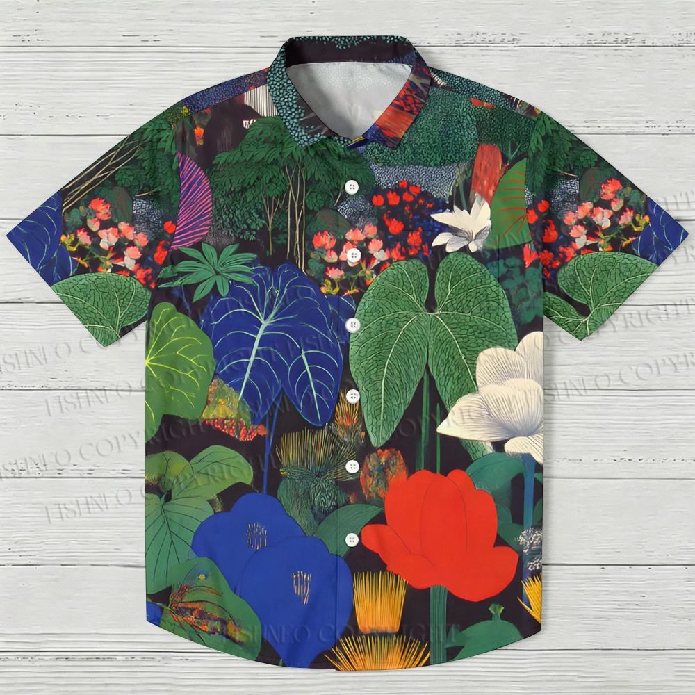 Dream Garden Printed Hawaiian Shirt