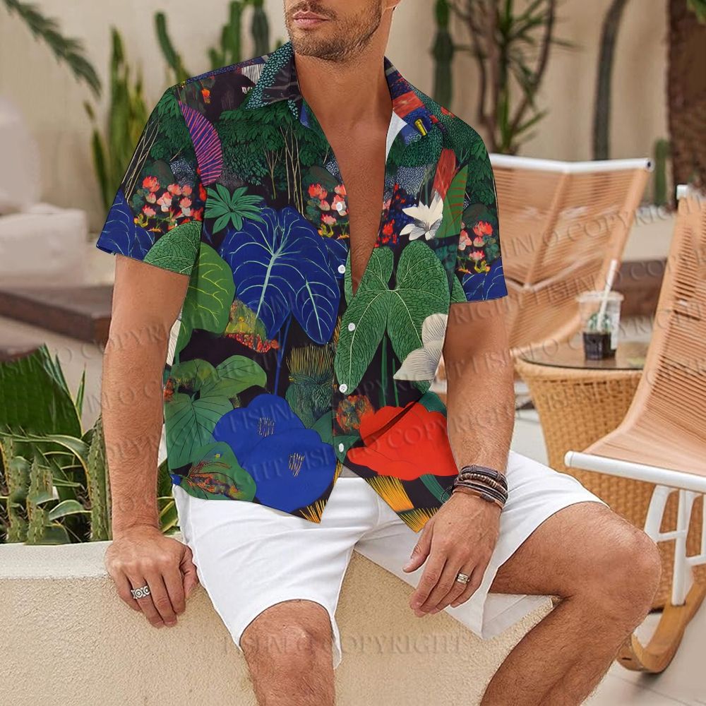 Dream Garden Printed Hawaiian Shirt