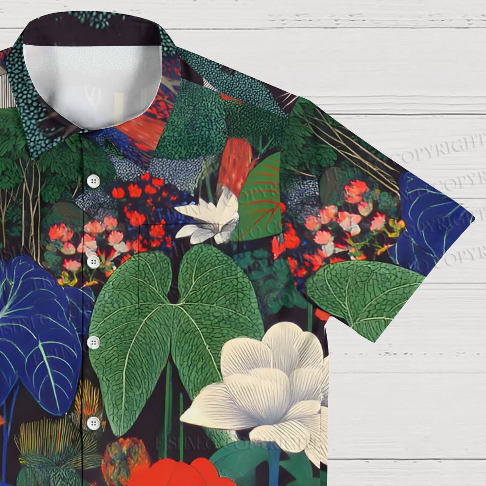 Dream Garden Printed Hawaiian Shirt
