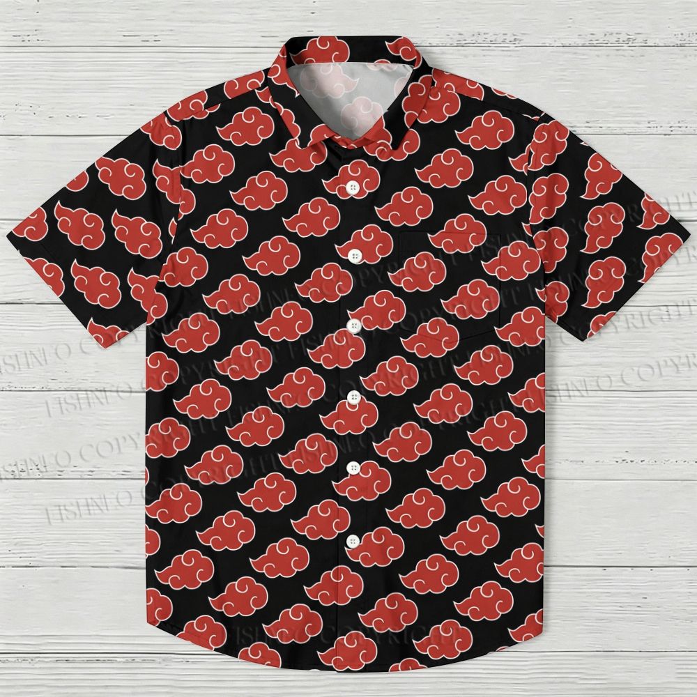 Red Cloud Printed Hawaiian Shirt