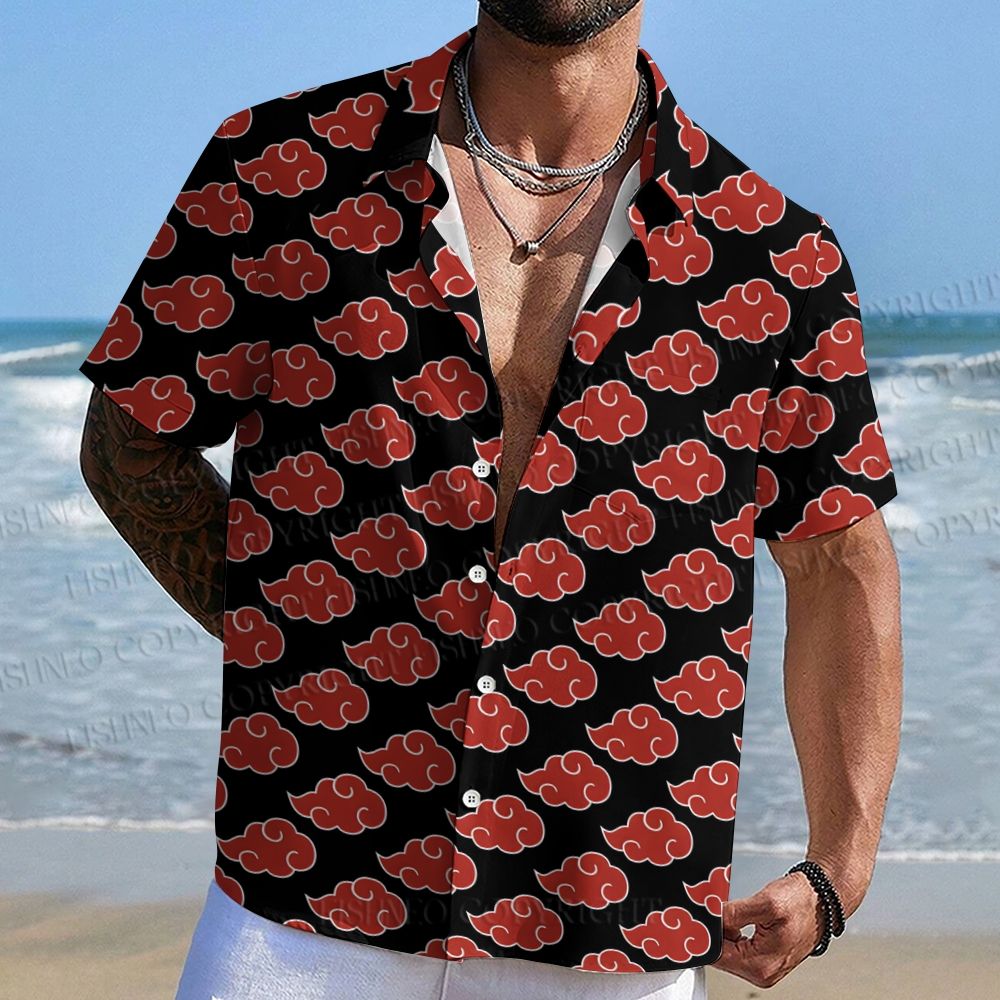 Red Cloud Printed Hawaiian Shirt