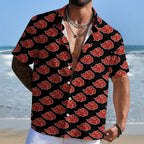Red Cloud Printed Hawaiian Shirt