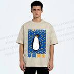 Unisex Yayoi Kusama Penguin Printed Washed Tee