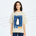 Unisex Yayoi Kusama Penguin Printed Washed Tee