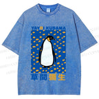 Unisex Yayoi Kusama Penguin Printed Washed Tee