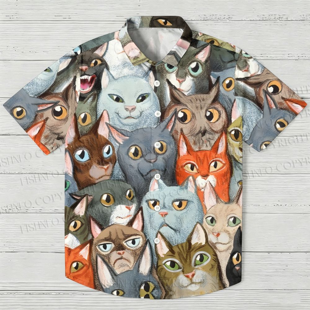 All Kinds of Cats Hawaiian Shirt