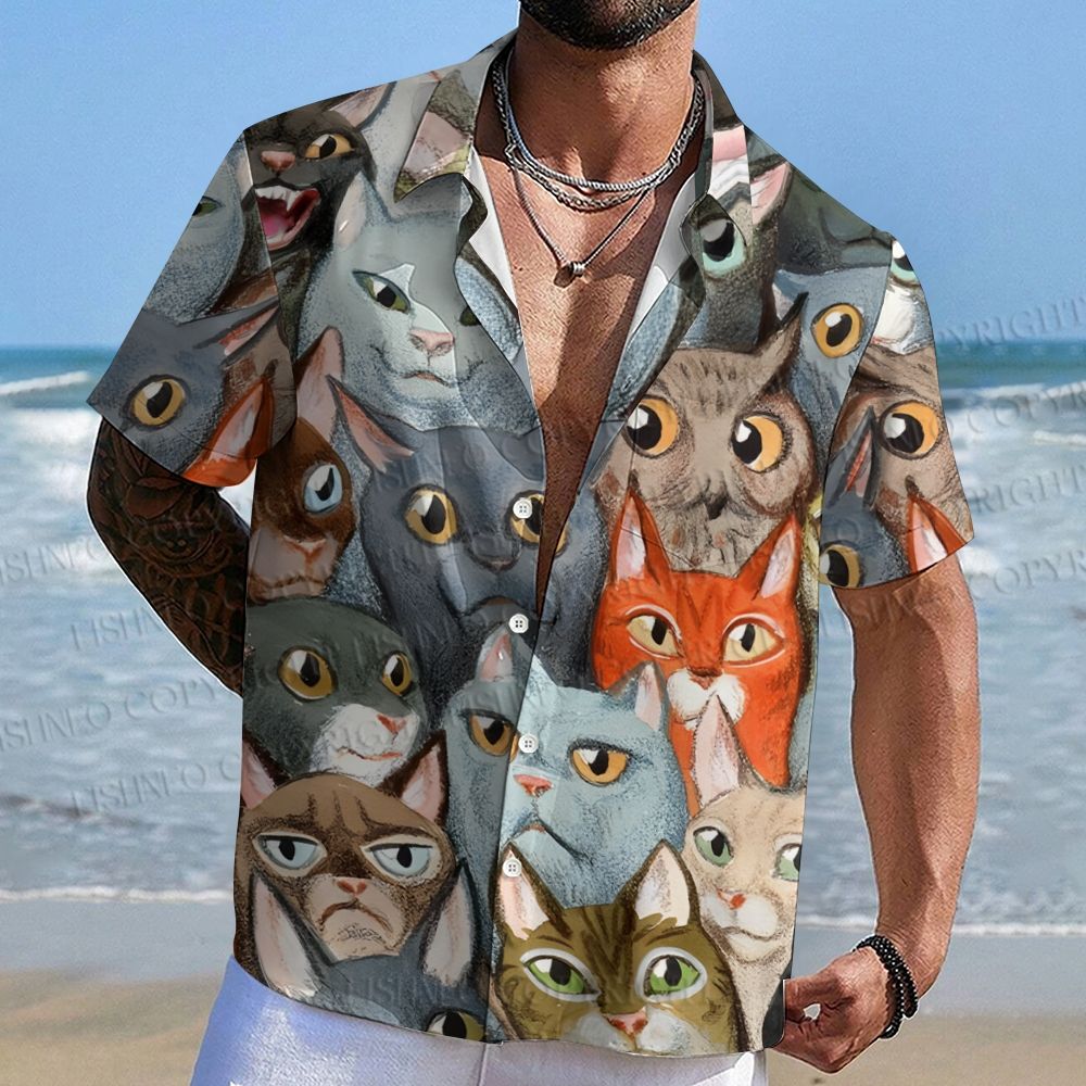 All Kinds of Cats Hawaiian Shirt