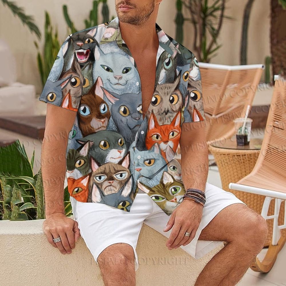 All Kinds of Cats Hawaiian Shirt
